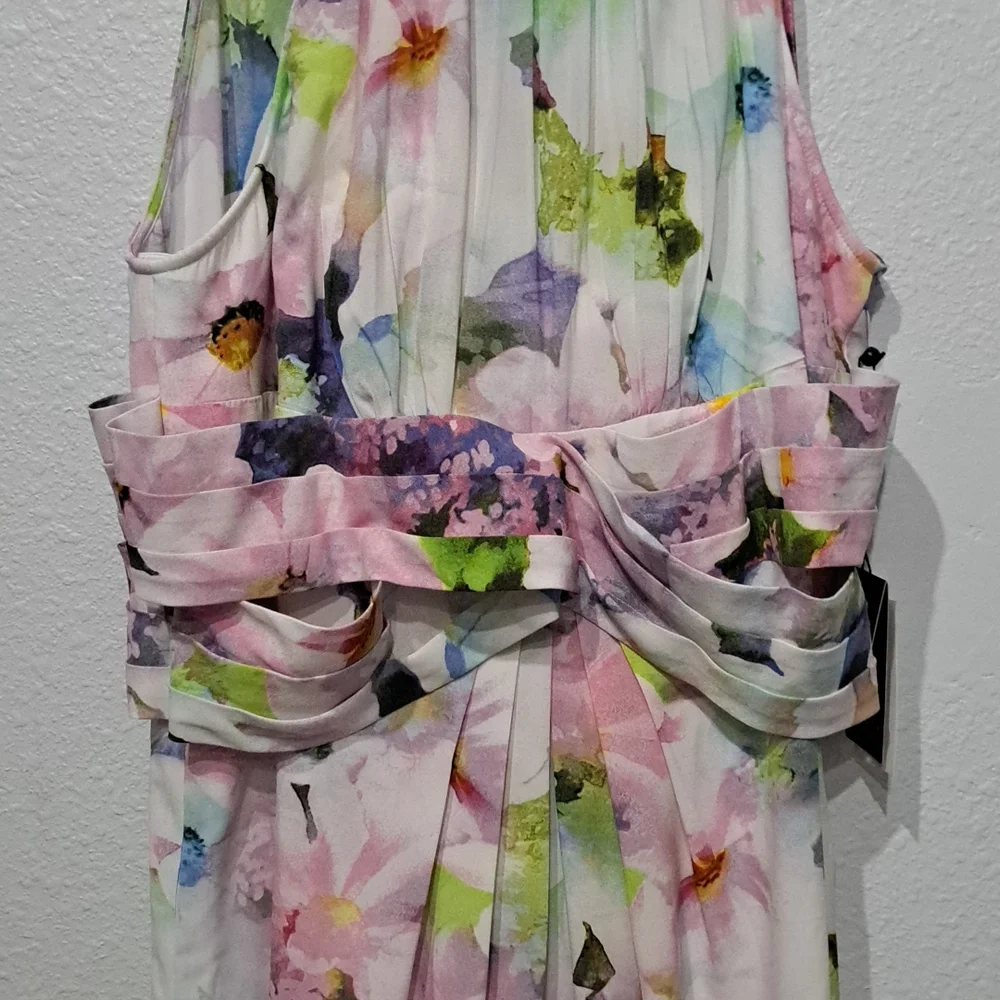Adrianna Papell Women's Floral Halter Gown - Picture 7 of 15